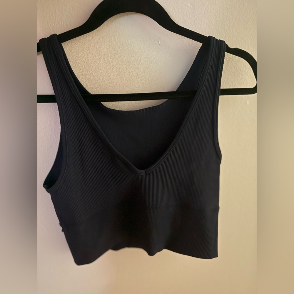 lululemon athletica Black Ribbed Sports Bra Tank